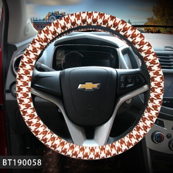 Houndstooth Car Steering Wheel Cover Handbra Case