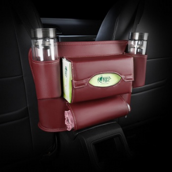 Car Seat Middle Storge Bag Organizer Leather