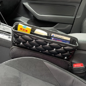 Rhinestones Car Seat Gap Filler Plug Storage Box